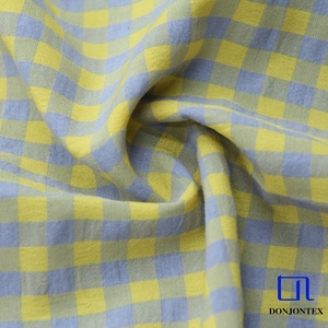 TC Fabrics Doble Color Plaids Tejido 48% Poliéster 52% Algodón Tela a cuadros para camisetas - Product Image 3