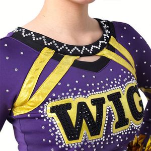 Nuevos uniformes de porristas deportivos de campus al por mayor, trajes de porristas hechos a medida, hechos con tela impresa digitalmente. - Product Image 3