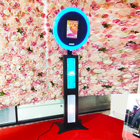 2026 Lampu Cincin LED RGB Aura Ipad Photo Booth Terbaru, Alat Photo Booth Ipad Tanpa Baterai