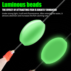 White <span class=keywords><strong>Hage</strong></span> Skin Sabiki Rig Anzuelos de cuerda de piel de pez real Sabiki Rig para mar Luminoso Suave Camarón Anzuelo de pesca Señuelo Sabiki Bait - Product Image 5