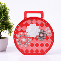Boîte d'emballage cadeau portable à gaufrage en argent rouge chaud personnalisé