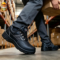 Sepatu Kerja Kulit Anti-Hantaman Berkualitas Premium untuk Pria, Pengiriman Cepat, Cocok untuk Pabrik dan Bengkel