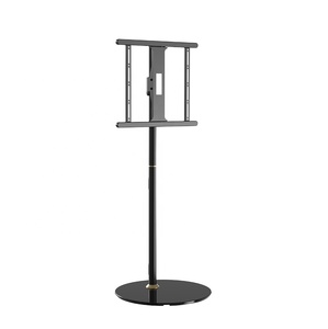 2025 vente chaude en acier noir meuble <span class=keywords><strong>TV</strong></span> <span class=keywords><strong>support</strong></span> pivotant hauteur réglable <span class=keywords><strong>32</strong></span>-<span class=keywords><strong>65</strong></span> pouces Studio <span class=keywords><strong>TV</strong></span> étage chariot chariot <span class=keywords><strong>TV</strong></span> supports chariots - Product Image 3