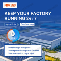 Sistema de Energía Solar Morego Completo de 250kw 1MW, Híbrido Conectado a la Red y Fuera de la Red, Inversor WiFi IP66, Batería Comercial, Solución de Almacenamiento de Energía