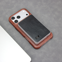 Batterie externe magnétique en cuir véritable avec chargement sans fil et filaire, affichage LED, chargeur portable mince de poche – Fournisseur en gros