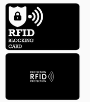 RFID Blocking Card Anti-theft RFID Signal Blocker Card Waterproof & Weatherproof Business Card for Hotel Use