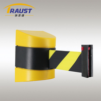 Support de barrière de file d'attente de ceinture rétractable Traust matière plastique de montage mural 3m 5m 10m