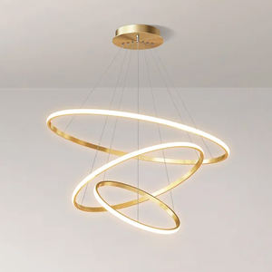 โคมไฟระย้าทรงกลมทำจากอลูมิเนียมสไตล์นอร์ดิกสำหรับห้องครัว - Product Image 1