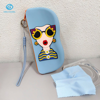 Étui à lunettes en silicone de dessin animé le plus vendu, étanche et résistant aux chutes, pochette pour lunettes de soleil, logo personnalisable