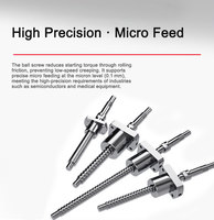 Vis à billes de haute précision de 16 mm de diamètre, vis mère à pas de 5 mm avec écrou à billes métallique pour machine CNC