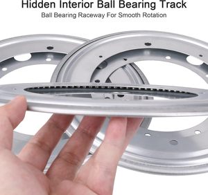 Bộ bàn ăn sắt hiện đại 8 inch kiểu xoay tròn với đĩa xoay trung tâm cho phòng ăn và phòng khách - Product Image 5