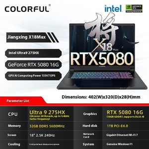 Mới và độc đáo X18 Max rtx5090/5080/ultra9h 24GB 275hx 64GB 18-inch máy tính xách tay chơi game hiệu suất cao với card đồ họa mạnh mẽ - Product Image 3