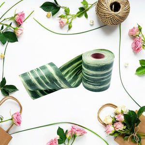 50 mètres panaché <span class=keywords><strong>Aspidistra</strong></span> feuille vert crème ruban Floral Tru-Life ruban pour bricolage artisanat Halloween et décor de fête de mariage - Product Image 6