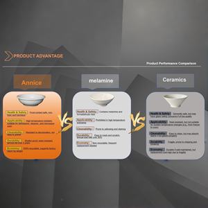 จานเมลามีนสีขาวทรงกลมสำหรับ A9ใช้ในเชิงพาณิชย์สามารถปรับแต่งได้สำหรับจัดเลี้ยงในร้านอาหาร - Product Image 6
