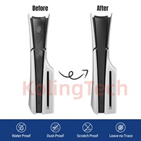 Nouveau moyen autocollant Film de Protection latérale autocollant pour PS5 Slim Console barre latérale autocollant décalcomanie couverture pour PS5 Silm Console