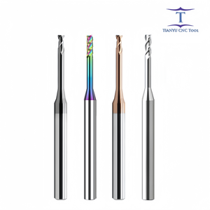 Fraise à queue <span class=keywords><strong>micro</strong></span>-carrée de haute précision en carbure de tungstène HRC55 sur mesure, 2-4 dents, pour aluminium, vente en gros - Product Image 5
