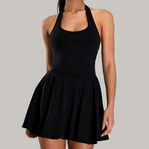 Neueste Custom Logo Lady Nude Halfter Golf Tennis Kleid <span class=keywords><strong>2</strong></span> in 1 Inner Shorts Taschen Atmungsaktives Padel Pickle ball Wear Kleid - Product Image 5