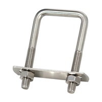 Boulon en U en acier inoxydable 304 avec 2 écrous, vis en U, collier de serrage pour tuyau, M6 M8 M10 M12, boulons à crochet en U