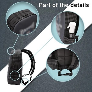 Mochila para herramientas de gran capacidad, 10-14 bolsillos, correa ajustable, forro de nailon para almacenamiento de herramientas de peluquería - Product Image 1