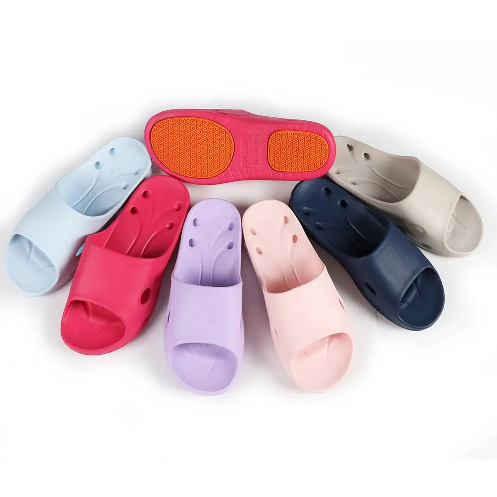 Zapatillas de casa con logotipo personalizado para mujeres y hombres, zapatillas deslizantes de secado rápido, antideslizantes