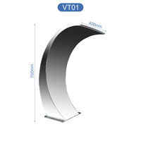 Buse de jet d'eau à arc pour piscine en acier inoxydable 304/316, modèle VT01, polie, 700x400mm, facile à installer, directement de l'usine Jianyong