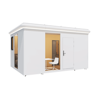 Poste de surveillance urbain modulaire en aluminium étanche et écologique pour quartier, cabine mobile avec caméra de sécurité installable