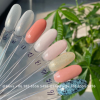 Produits de vernis à ongles en gel UV professionnel à marque privée, haute qualité, sans HEMA et sans TPO, base coat caoutchouc nude pailleté