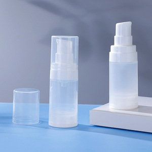 <b>Vacuum</b> Dispensing Bottles 15ml 30ml 50ml PP Material Frosted Finish Airless <b>Pump</b> Emulsion Lotion Bottle Cylinder Shape - Product Image 3