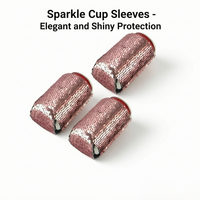 Porte-canettes portable en néoprène à paillettes 330 ml, manchon isolant étanche et antichoc pour canettes de bière et de soda, personnalisable avec LOGO, pour le sport et l'extérieur