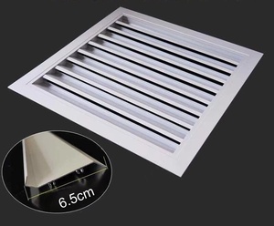 Griglia di ventilazione a persiana in alluminio, pannello a persiana resistente alle intemperie con deflettore antipioggia <span class=keywords><strong>per</strong></span> ventilazione esterna e zone costiere - Product Image 1
