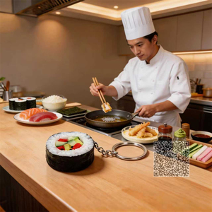 Llaveros Realistas de Sushi para Fiestas Infantiles, Rellenos de Bolsas de Regalo, Obsequios para Eventos, Artesanías de Comida Japonesa - Product Image 4