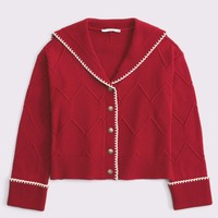Cardigan nautique à col pour femme en coton, coupe ample avec empiècements côtelés