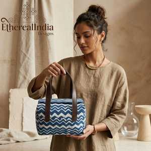 Sac fourre-tout géométrique en jacquard, sac à bandoulière tissé ethnique bohème, grand sac à main tribal minimaliste - Product Image 5
