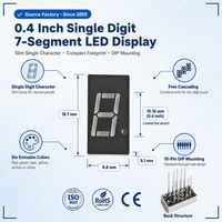 Hochwertiges 1-stelliges 0,4 Zoll 7-Segment-LED-Display-Panel-Design für Kochtimer-Anzeigegeräte LED-Anzeige