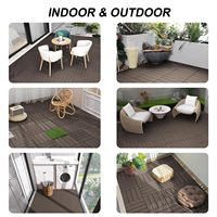 Dalles de terrasse en composite bois-plastique (WPC) à emboîtement pour extérieur, installation facile
