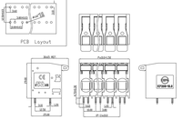 Conector PCB KEFA, bloque de terminales de resorte de paso de 10,0mm, directo de fábrica