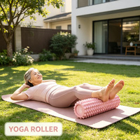 Rouleau de massage en mousse creux et solide pour le yoga et le fitness – Outil de relaxation pour les jambes, la taille, les épaules, les bras et les muscles – Idéal pour les adolescents, les enfants et les personnes âgées – Entraînement quotidien et fitness