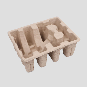 Biodegradable Ecológico Bagazo <span class=keywords><strong>Caña</strong></span> de azúcar Pulpa Moldeada Forma Perfume Envase cosmético Embalaje Personalizar Bandeja de vino de lujo - Product Image 5