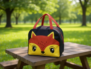 Borsa termica in tessuto Oxford con disegni animati per il pranzo con chiusura a cerniera - Product Image 2