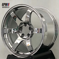 Rueda Cromada Forjada Personalizada GPW de 18 y 19 Pulgadas 5x114.3 5x120 para Supra Nissan GTR WRX STI BMW G80 M3 G82 M4 G87 M2 Tesla Model 3