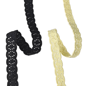 1.0cm Elastic Hollow Lace Spandex/Nylon Jacquard <b>Webbing</b> Trim Lace for Clothing Accessories Curtains Home Textile Bags & Shoes - Product Image 1