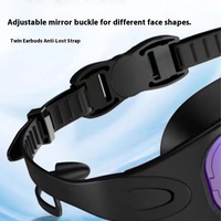 Gafas de natación antiniebla HD para adultos, gafas de protección UV de silicona con marco grande, gafas de natación galvanizadas