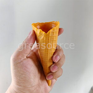 Simulation Ice Cream Crispy Cone Model Realistic Waffle Hollow Fake Food Photo Prop Display Decoration Dessert Shop Pvc Plastic - Product Image 5