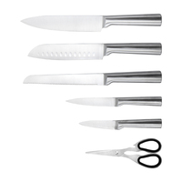 Ensemble de couteaux de chef japonais en acier inoxydable de qualité supérieure de 7 pièces avec porte-outil en plastique couteaux de cuisine de haute qualité
