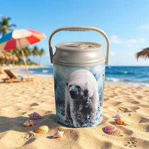 HS Plastic Colorful <strong>Painted</strong> Beer Can Ice Chest for Camping Picnic Sports Hard <strong>Cooler</strong> with logo Promotion Food <strong>Cooler</strong> - Product Image 1