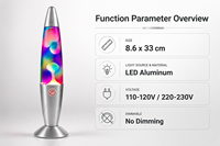 Lampe à lave électrique en aluminium coloré pour la décoration de la maison et les cadeaux