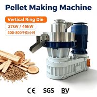 Granulateur vertical à matrice annulaire pour pellets de bois, 500 à 800 kg/h, machine à granulés de biomasse pour copeaux de bois et sciure