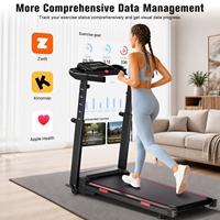 Tapis de marche électrique pour bureau à domicile, pliable et motorisé, portable, pour la course sous le bureau, tapis de course intelligent d'intérieur avec inclinaison automatique