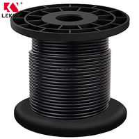900 Fuß Edelstahlkabel 1/16 Zoll ummantelt auf 3/32 Zoll Stahlkabel 7x7 Schwarz Vinylbeschichtetes Drahtseil 304 Edelstahl-Drahtseil