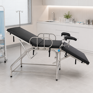 Lettino Ginecologico Regolabile in Acciaio Inossidabile con Supporti per Gambe e Asta Portaflebo per Uso Ospedaliero e Clinico <span class=keywords><strong>Ostetrico</strong></span> - Product Image 5